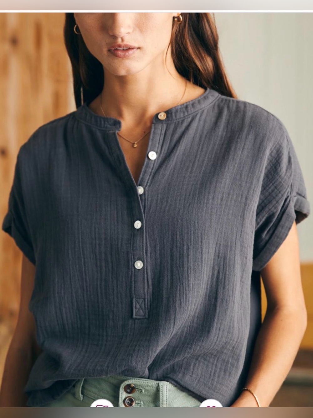 Faherty Guaze Top